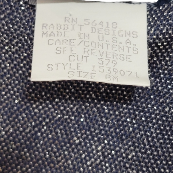 Rabbit Rabbit Rabbit Designs Vintage Navy Blue Shimmer Formal Maxi Slip dress - Picture 7 of 10